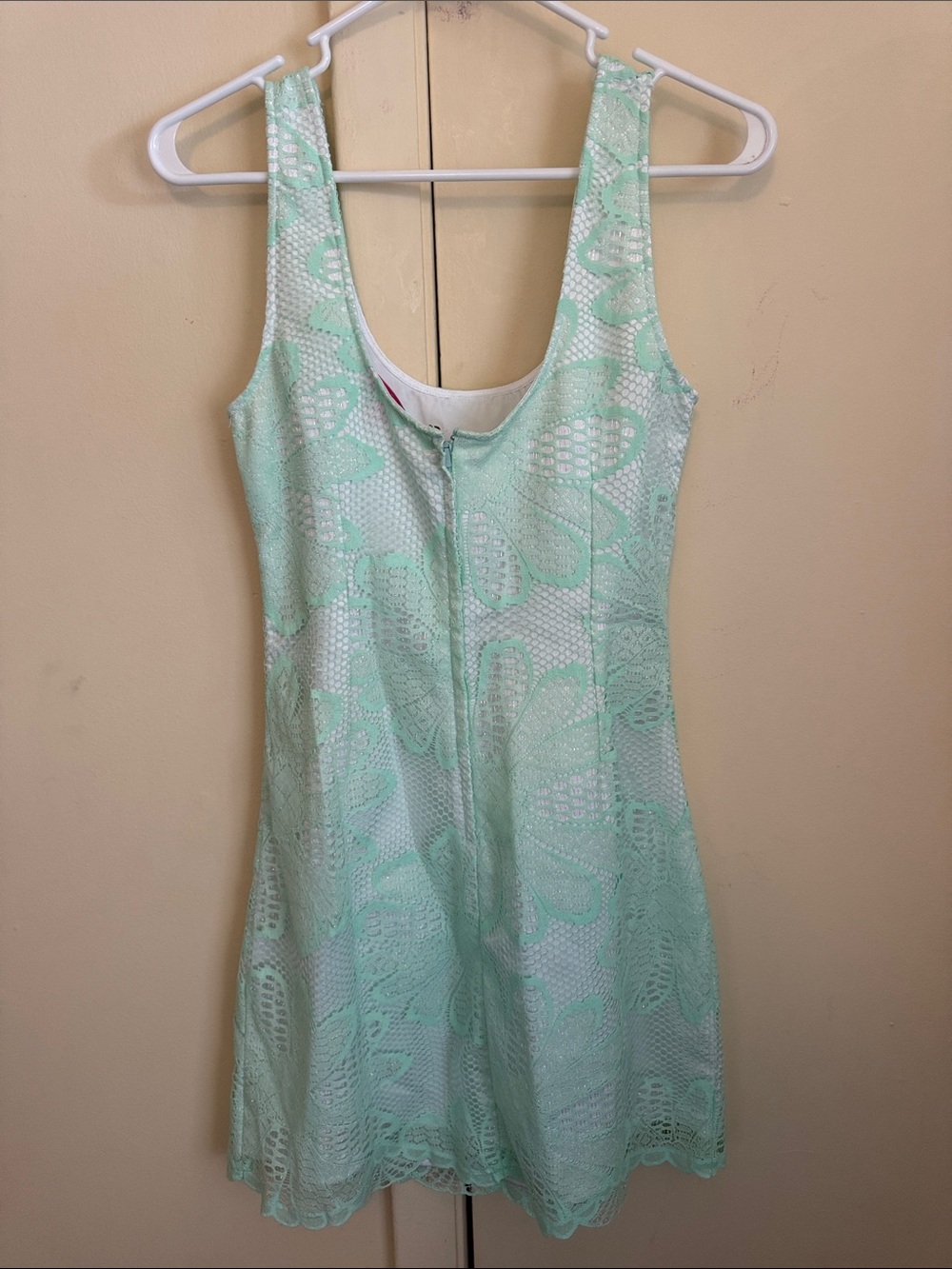 Lilly Pulitzer Mint Green Lace Sleeveless Mini Dress - Picture 5 of 9